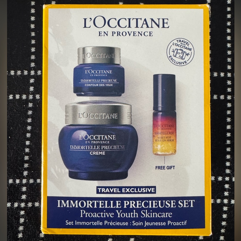 L’occitane Immortelle precieuse set - proactive youth skincare travel set